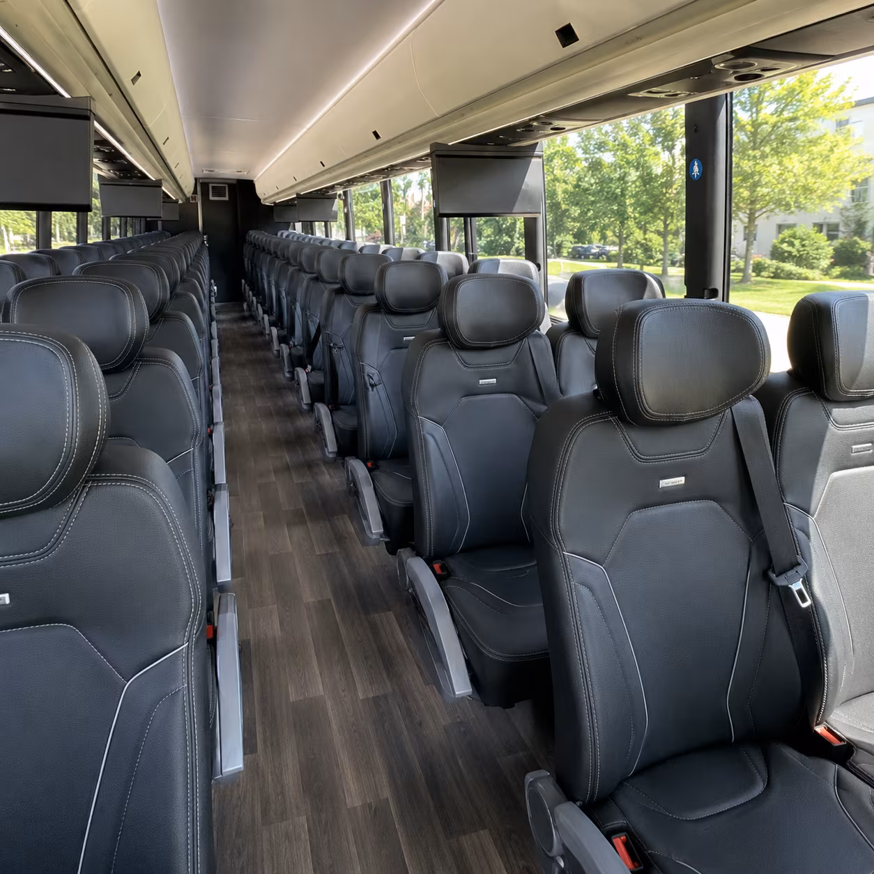 rochester charter bus rental inside
